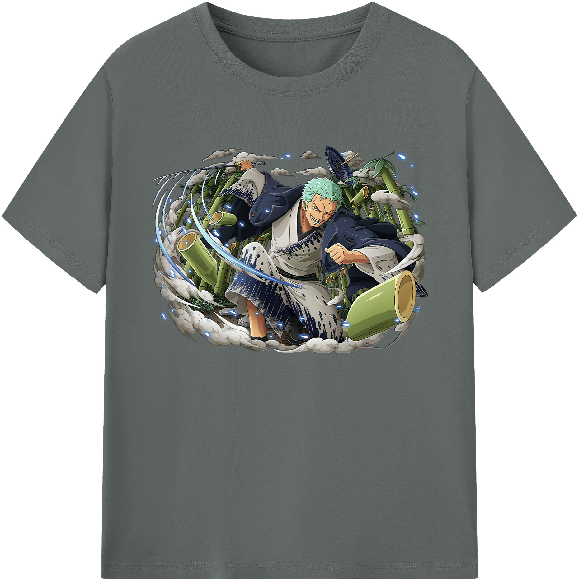 ワンピース ロロノア・ゾロ ONE PIECE Roronoa Zoro 綿100％ メンズ半袖Tシャツ｜肌触りやわらか＆通気性